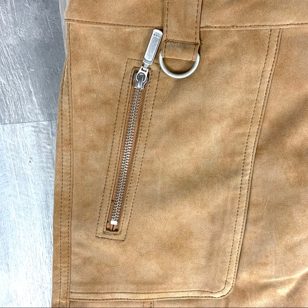Free People Carson Utility Faux Leather Wrap Skirt - Picture 3 of 13
